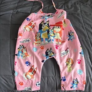 Kids Bluey Print Pink One Piece - 110/5T